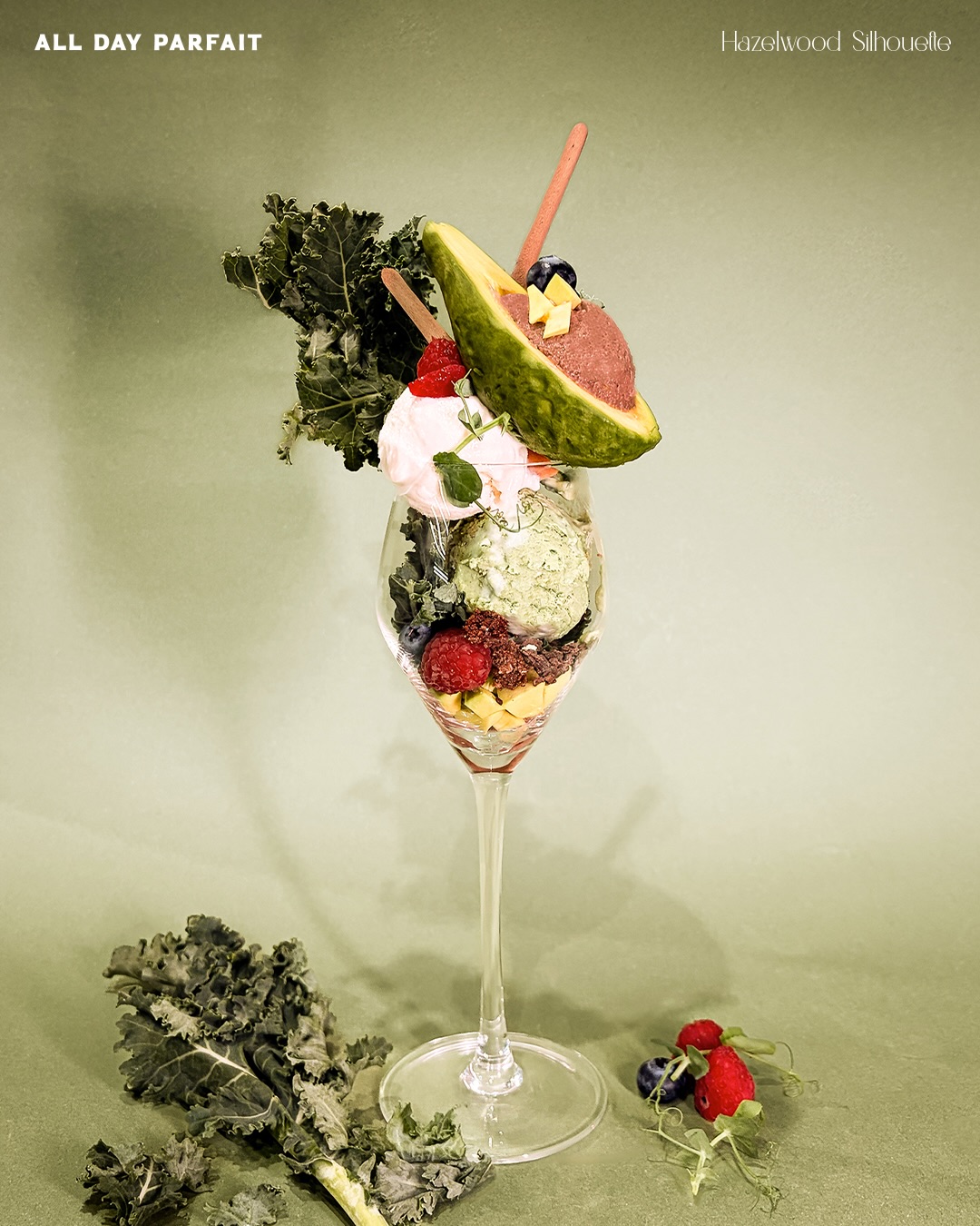 Complete Hazelwood avocado parfait photographed by All Day Parfait