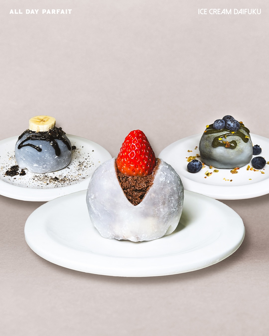 Complete ice cream daifuku collection photographed by All Day Parfait